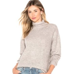 Amuse Society, light grey cowl neck sweater, size medium